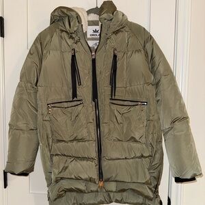 Orolay Women's Olive Puffer Jacket in Large